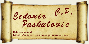Čedomir Paskulović vizit kartica